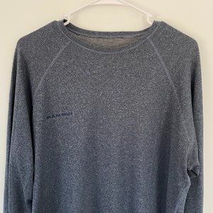 Mammut Men's Polartec Performance Long Sleeve Base Layer T-Shirt Gray Size XL